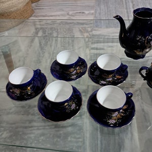 Vintage Porcelain Tea Cooffee Set, Antique Porcelain Coffee Tea Set - Etsy