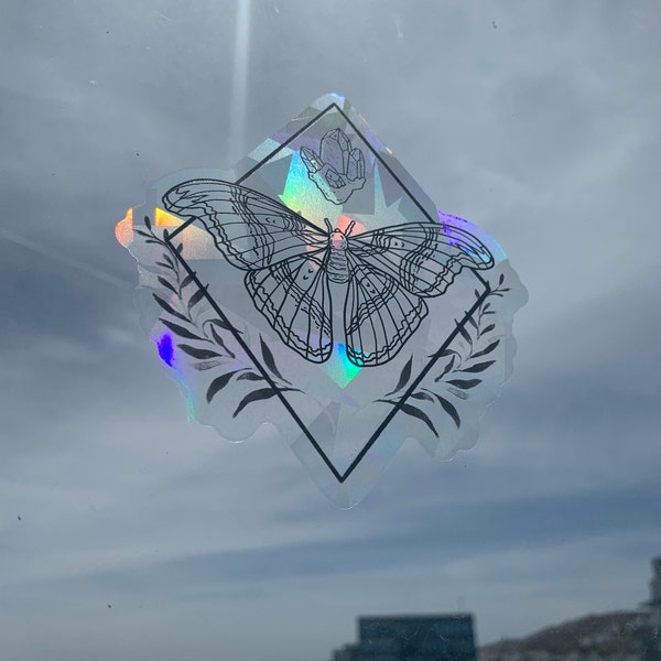 Moth Suncatcher | Window Decal | Rainbow Maker | Prism | Vinyl - Etsy