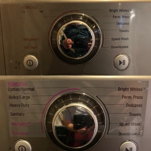 Samsung Model WF45R6100AC Washer Sticker Labels / Decals for Control ...