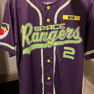 Space Rangers Full-Button Baseball Jersey (Purple) *IN-STOCK* Adult Large