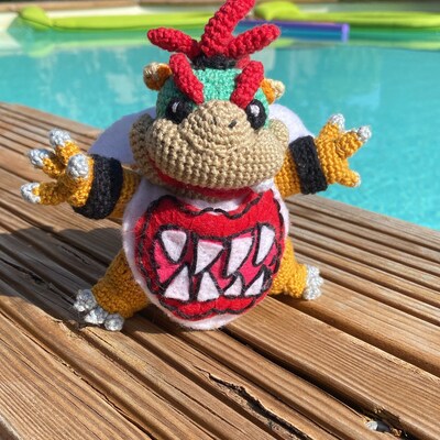 Bowser Jr Crochet Pattern Amigurumi PDF ENGLISH Instructions Only - Etsy