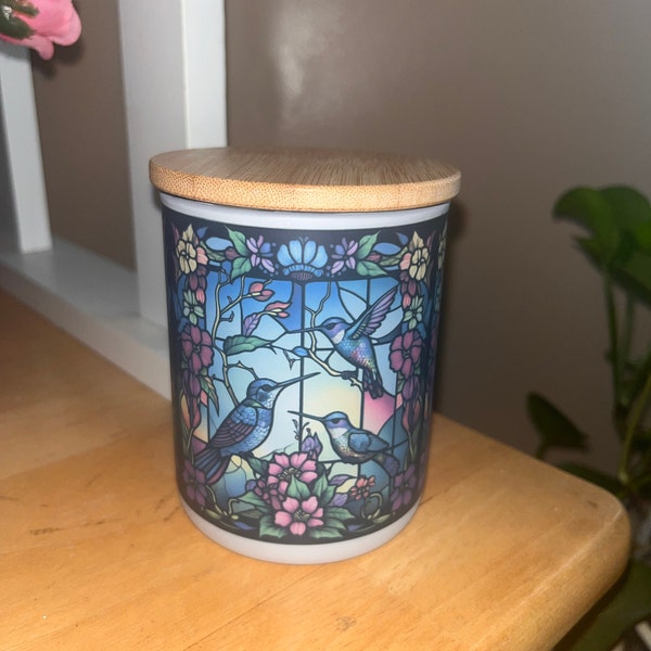 Hummingbird Stained Glass Designed Battery Operated Tea Light Holder - Etsy