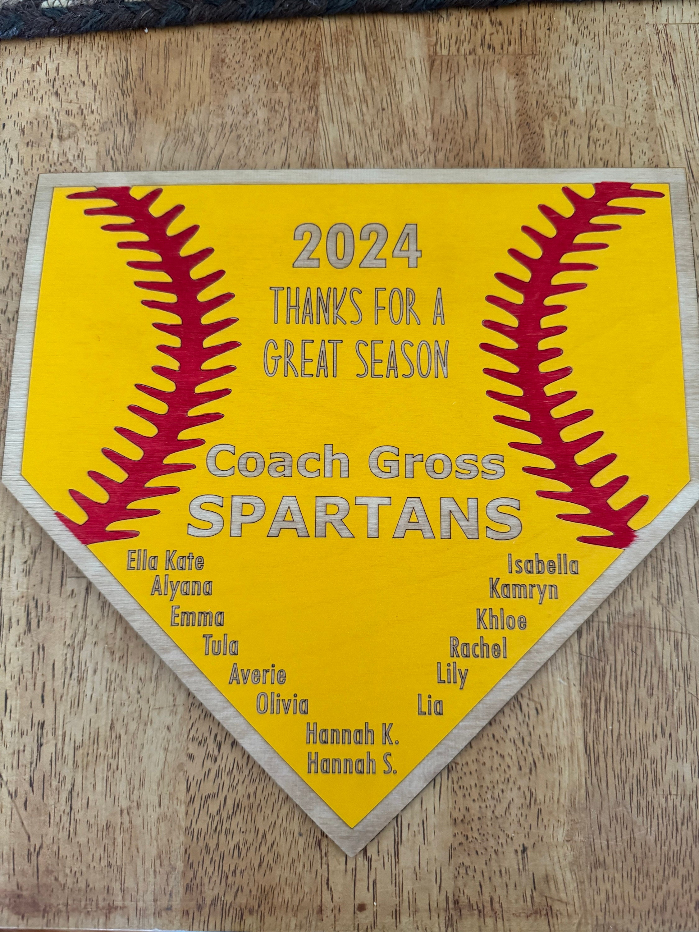 SOFTBALL COACH GIFT + Softball Plaque + Coach Plaque + End of Season Gift + Personalized Gift