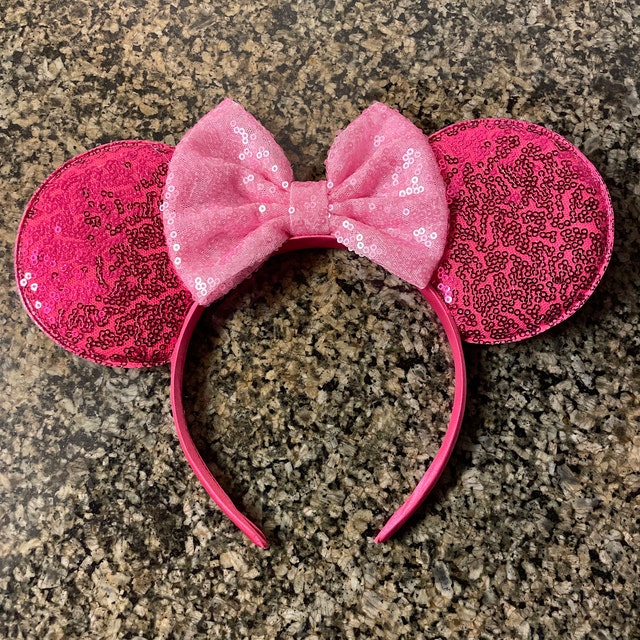 CLGIFT Orejas de Mickey rosas, orejas de Minnie Mouse arcoíris, orejas de  Minnie rosa neón, orejas de Minnie de oro rosa, talla única