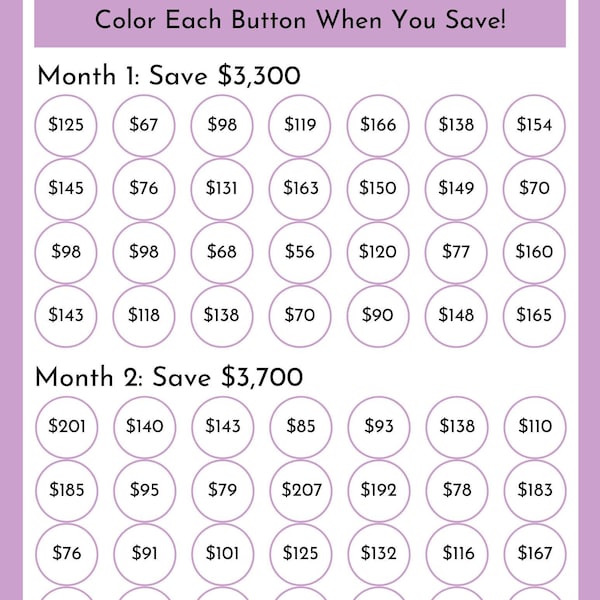 Save 5,000 in 3 Months! | Digital Money Savings Challenge Printable ...