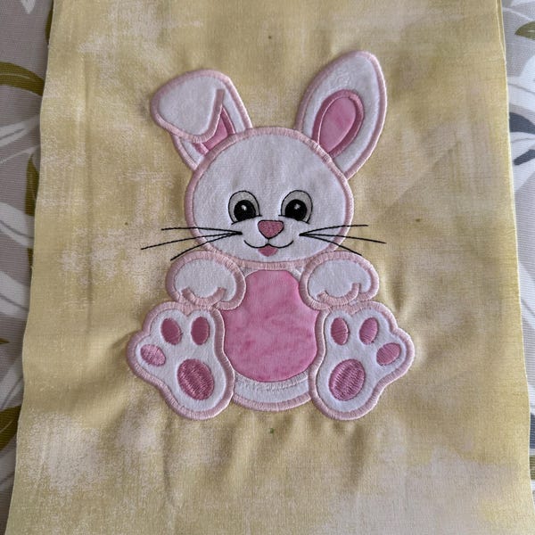 Easter Bunny Applique Machine Embroidery Design Spring Rabbit INSTANT ...