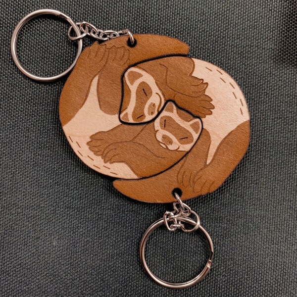 Interlocking Ferret Keychains - Friendship or Relationship Matching ...
