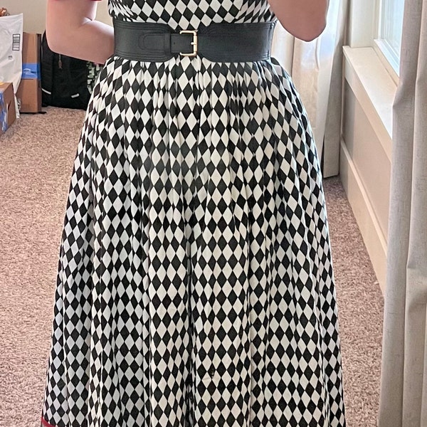 Simple Pear pattern puff sleeve dress main image 1