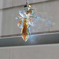 Crystalsuncatcher Schutzengel Aus Kristallglas – Regenbogen-Maker-Set, 7 Stück, Ca. 20 Cm