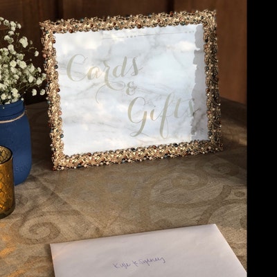 Cards and Gifts Gold Wedding Printable 8x10 Reception Table - Etsy