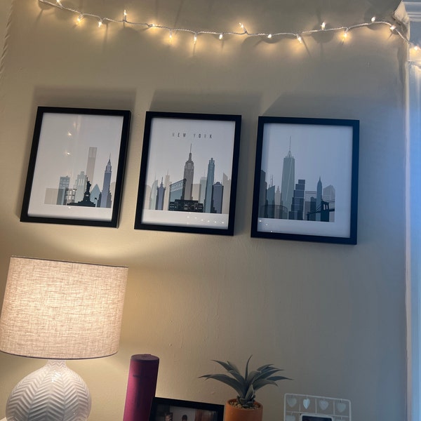 Kansas City Wall Art Print, Kansas City Poster Skyline in Pastel Hues