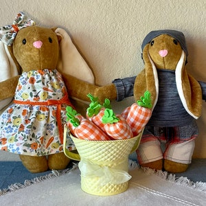 Basic Bunny Sewing Pattern Rabbit With Clothing Instant Download ...