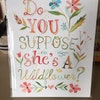 She's a Wildflower Print Vertical Print Alice in Wonderland Katie Daisy ...