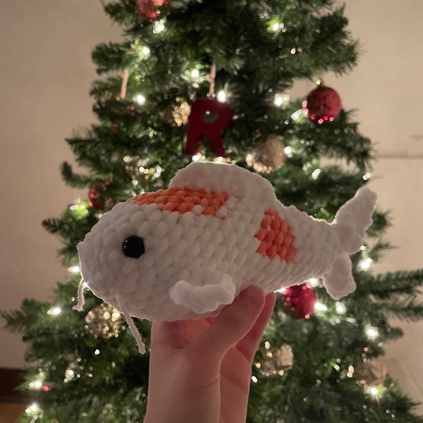 Crochet Koi Fish Lotus Pattern Print Dress