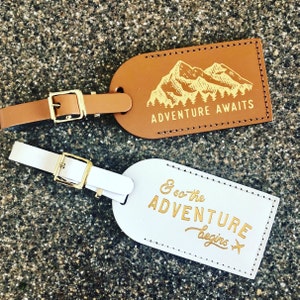 Rustic Wedding Favors Luggage Tags Adventure Awaits - Etsy