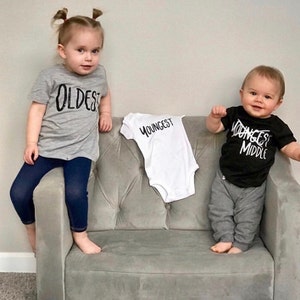 Sibling shirts for third baby announcement 3rd baby | Etsy