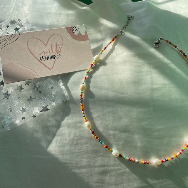 Colorful Glass Crystal Bead Choker – IcyPearls