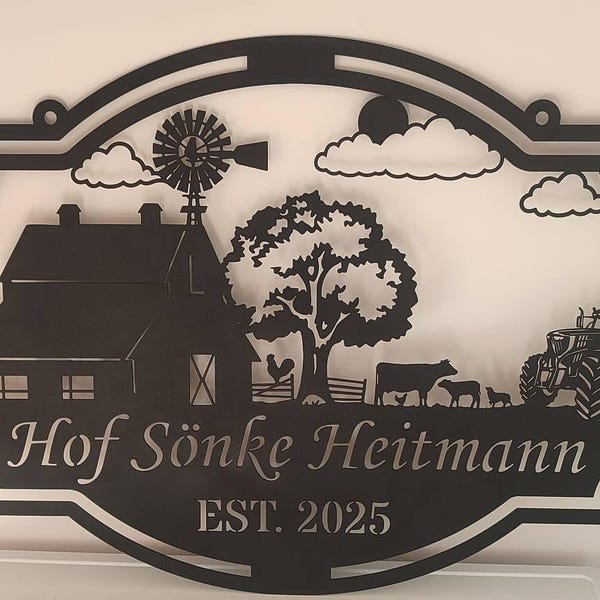 Personalized Farmhouse Sign,metal Farm Sign,custom Metal Farm Name Sign ...