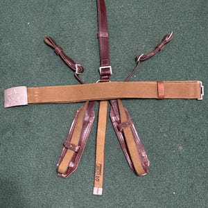 Suspenders (double-shoulder Belt) & Soldiers Belt - Soviet Army