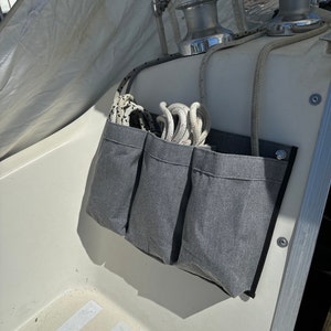 HWIMARINE Sac De Rangement Adhésif Pour Bateau – Maille Marine, 3 Tailles (S/M/L), Pour Trappes, Consoles Et Gunwales, Sans Percer