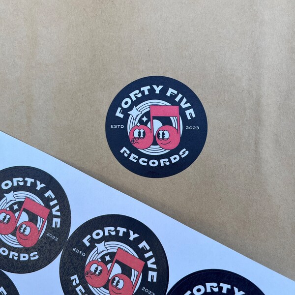Circular 45mm Stickers, A4 Sheets, Matte Finish, Logo Stickers ...