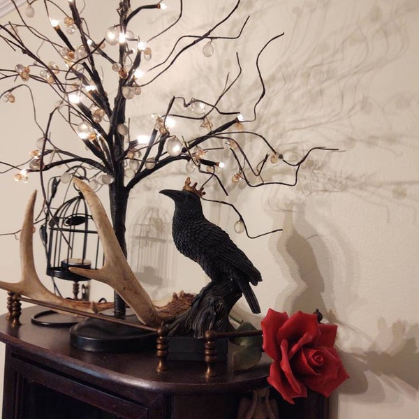 Crowned Crow Statue - Etsy
