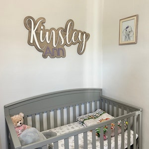 Personalized 3D Nursery Baby Name Sign Custom Wood Name Plaque ...