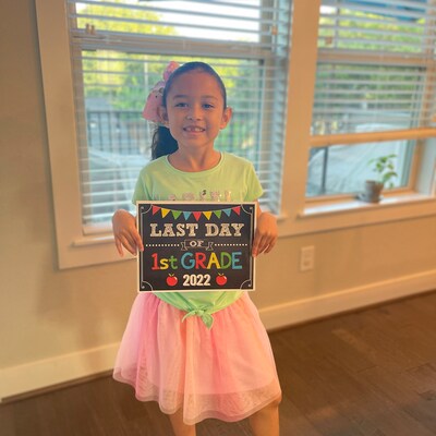 INSTANT DOWNLOAD Last Day of PRE-K4 Sign Print Yourself, Last Day of ...