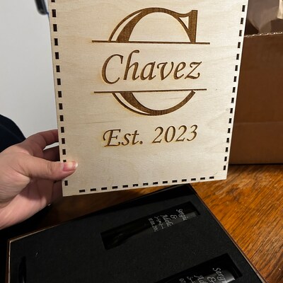 Personalized Champagne Glasses Box Set Custom Champagne Toasting Flutes ...