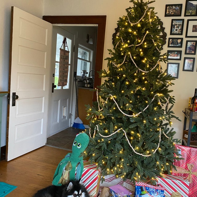 Wood Bead Garland, Christmas Tree Ornaments, Boho Home Decor 