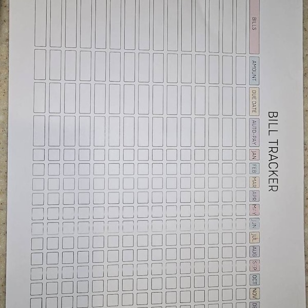 Editable Yearly Bill Payment Tracker: Printable Expense Tracker (a4/a5 ...