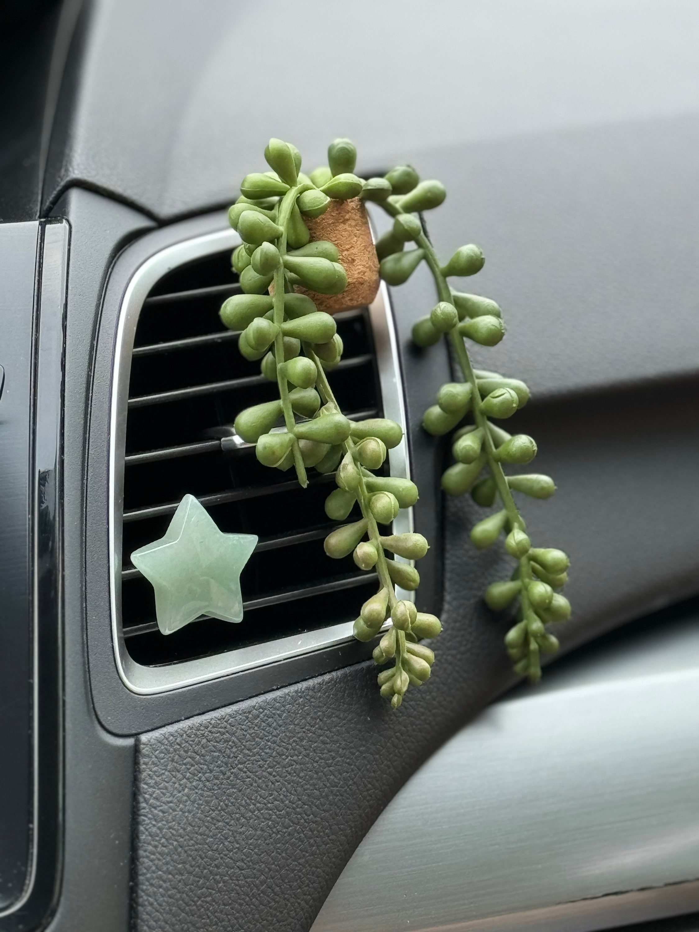 (Set of 2pcs)Crystal Car Vent Clips Crystal Star Moon Car Outlet Decoration, Natural Quartz Car Parts, Car Crystal, Car Gifts