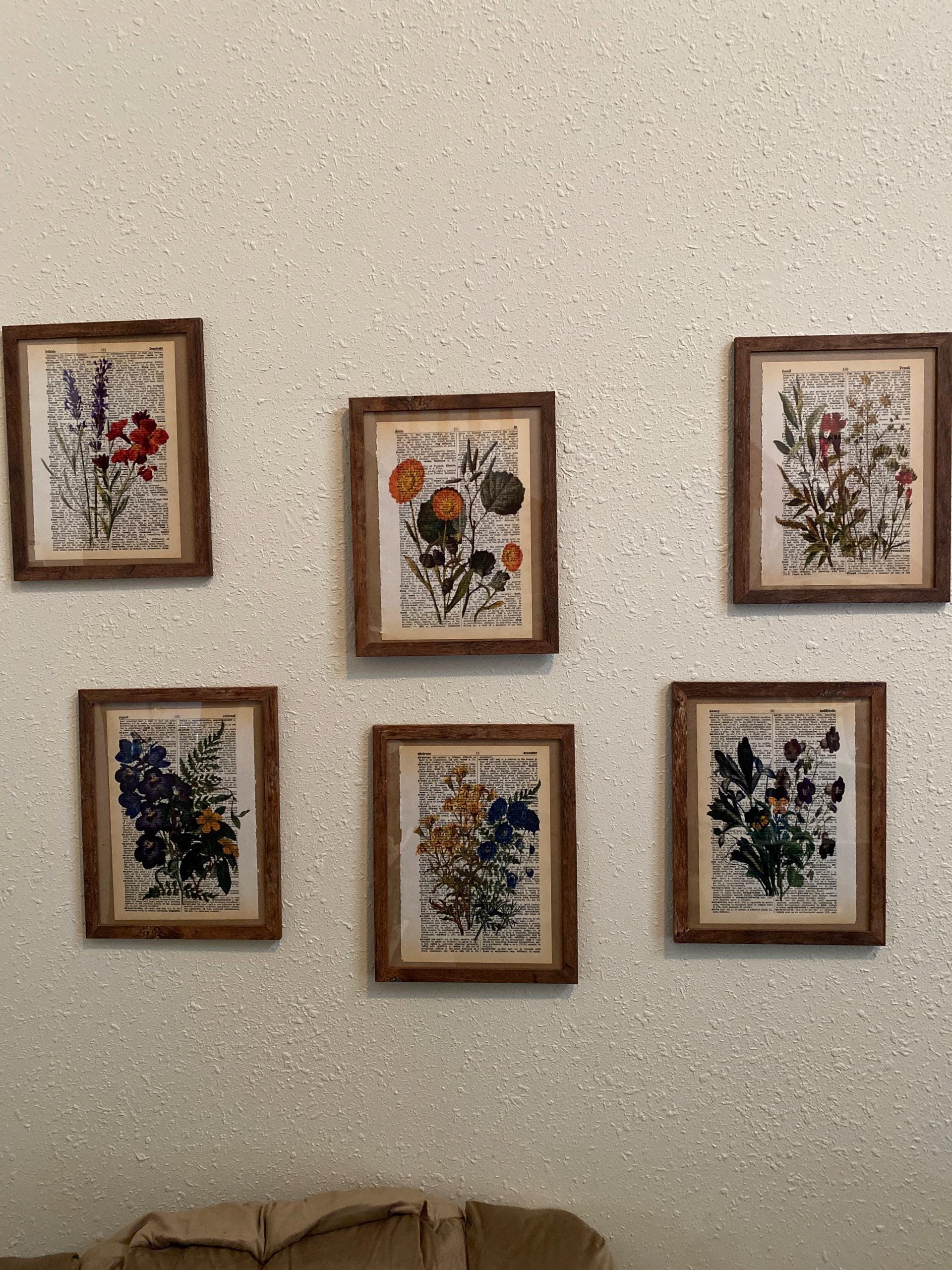 Flower Themed dictionary prints