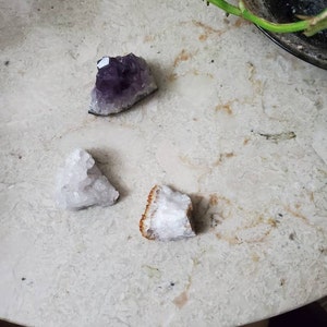 3 Piece Lot: Citrine Amethyst & Clear Quartz Crystal Clusters | Etsy