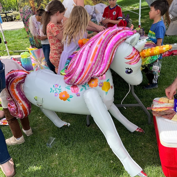 Palloncino Mylar Cicogna Celeste Da 106 X 94 Cm, Airwalker Gigante - Foto 8