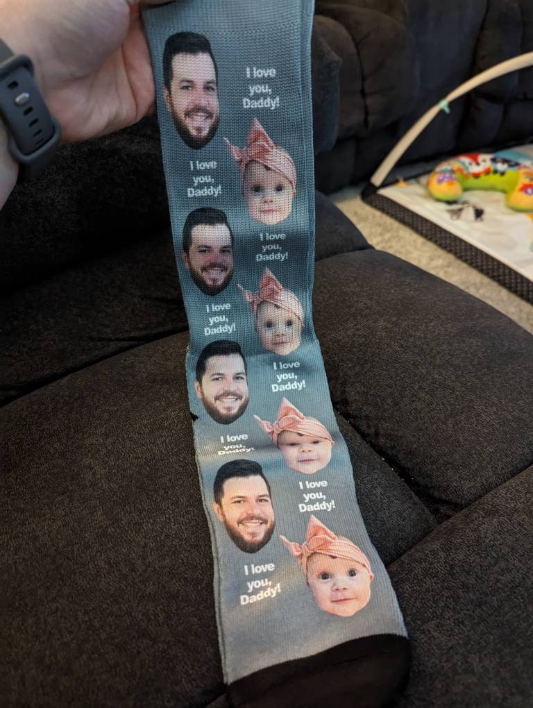 Gift For Dad, Personalized Heart Socks, Father&#39;s Day Socks, Gift For Grandad, Birthday Gift, Personalized Gift, Photo Face Socks