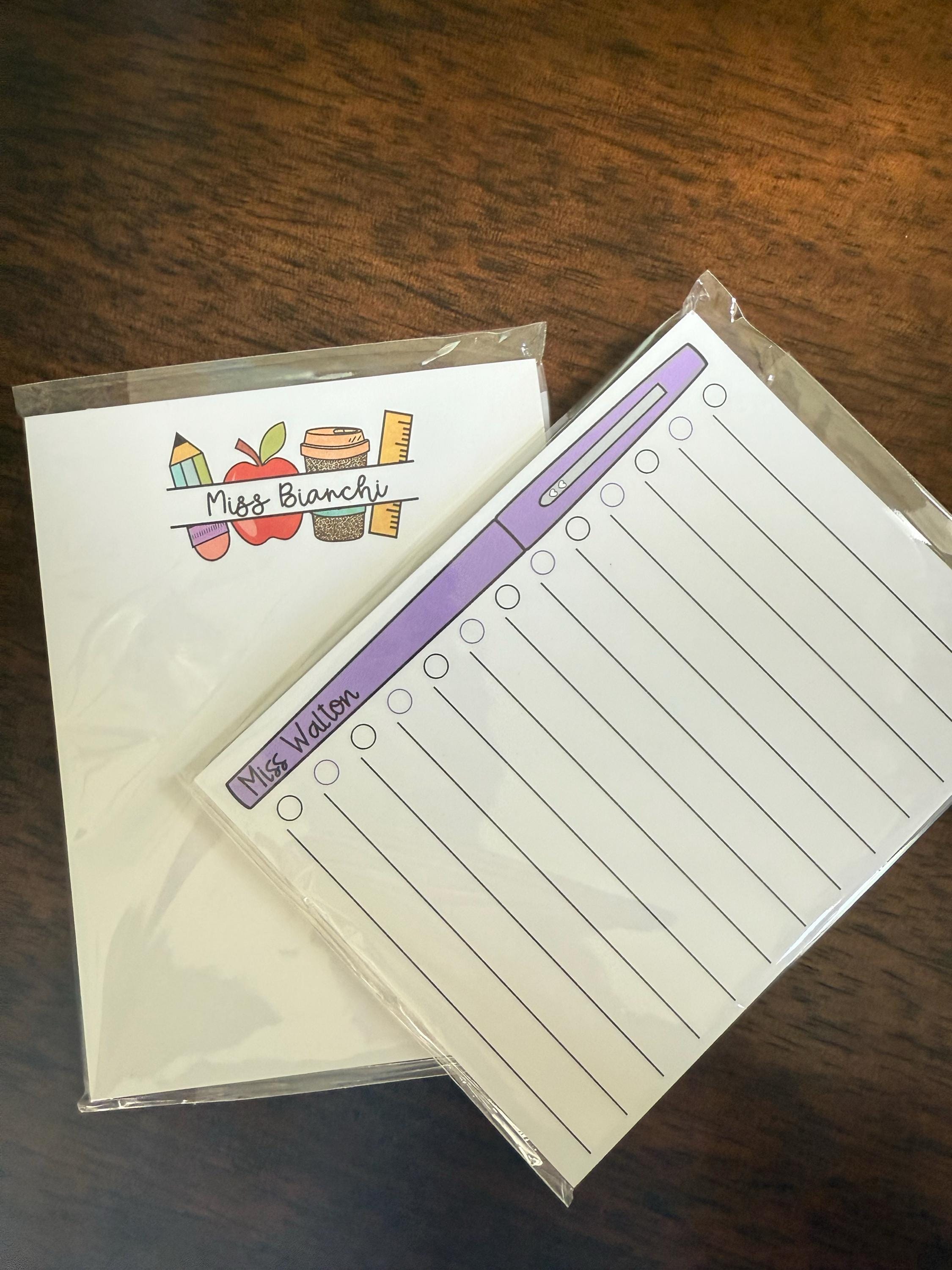 Teacher Gift, Customizable Notepad, Back to School, End of Year Gift, Teacher Appreciation, Custom Notepad, Teacher Christmas Gift