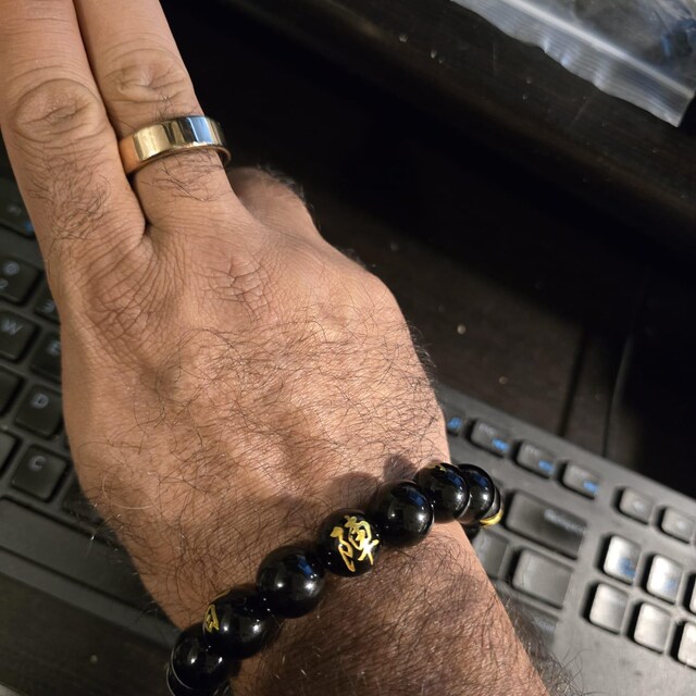 今季一番 for Bracelet Onyx Black Kanji Ninja Men Japanese Women, and アクセサリー