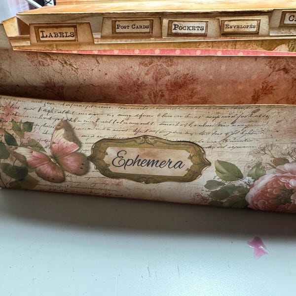Printable Ephemera Storage Box, DIY Paper Craft Template, Shabby Chic ...