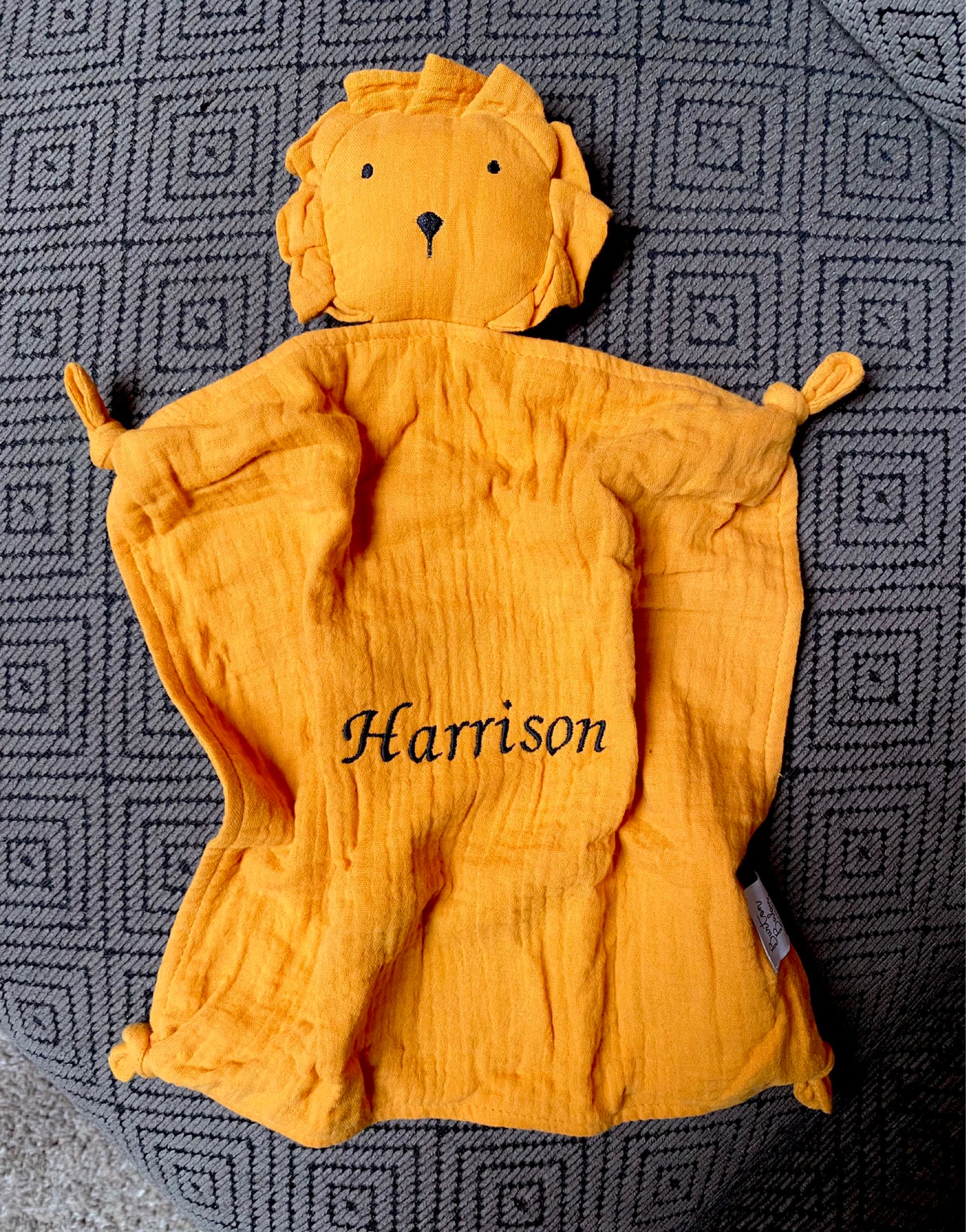 Personalized Baby Gift, Baby Stocking Stuffer, Lion Lovey, Baby Gifts, Baby Toys, Safari, Organic, Toddler Gift, Animal Lovey, Leo Baby Gift