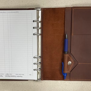 Classeur A5-A6 En Cuir Synthétique - Style Simple - Rechargeable - Avec