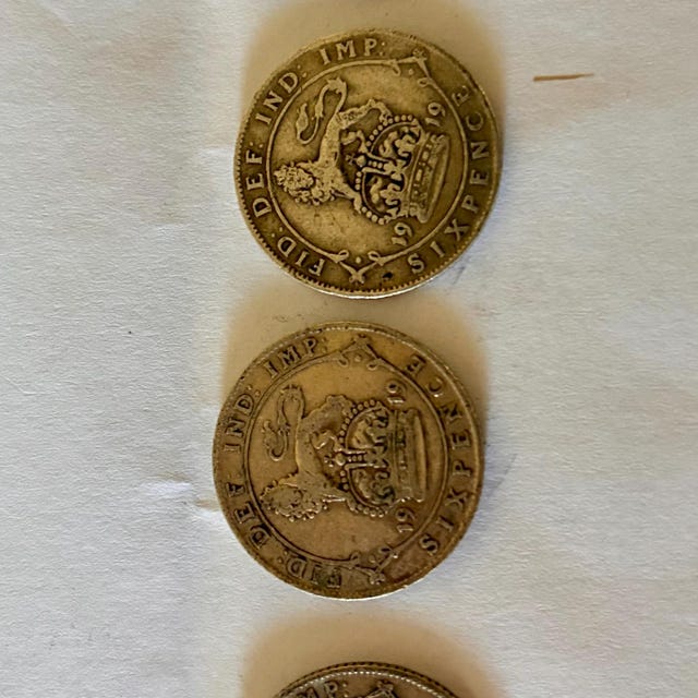 銀貨6ペンス ジョージ5世 1911年～1936年発行のコイン - Etsy 日本