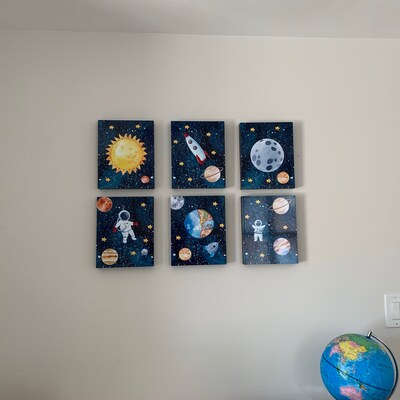 Set of 6 Outer Space Wall Art Digital Download Printable Wall - Etsy
