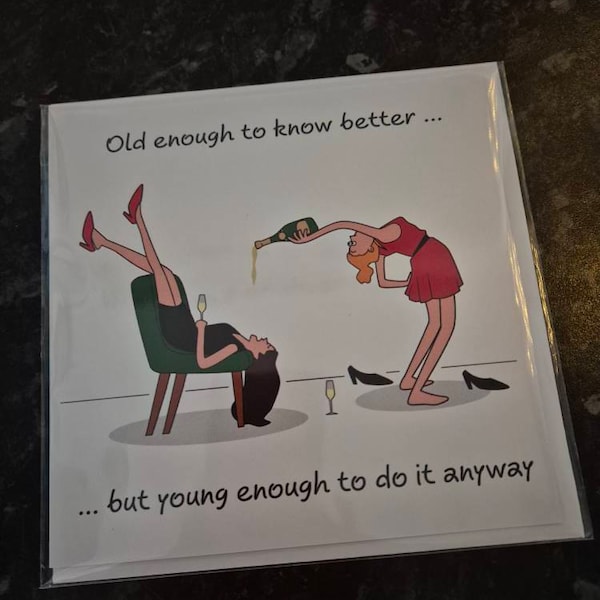 Funny Birthday Card Friendship Female Girl Friend Mum Humorous Party ...