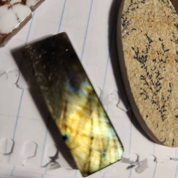 Rectangular Stick Natural Labradorite Rectangle Sticks for Making Jewelry Rare Multi Fire ...