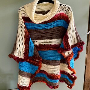 Easy Crochet Pattern, Crochet Cape Pattern, Crochet Poncho Pattern ...