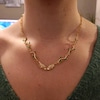 Aleasha Gold Butterfly Choker Necklace - Dainty 14" Cuban Chain Stainless Steel Jewelry Gift