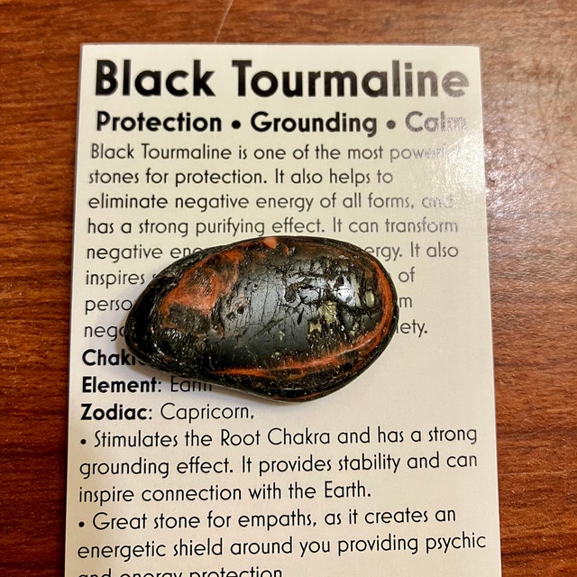 no。020   tourmaline × jasper Black Tourmaline and Red Jasper Stone (0.75