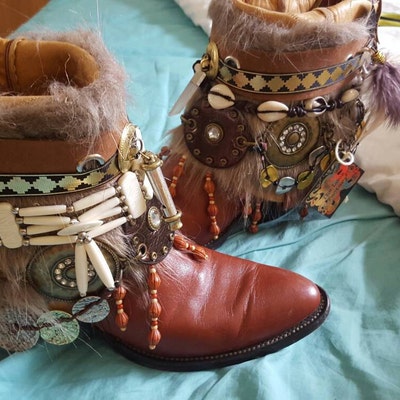 Ready Now TALL Full Height Upcycled Style REWORKED Vintage COWBOY Boots ...