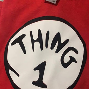 Thing 1 &amp; Thing 2 Layered SVG Easy Iron on Costume With - Etsy